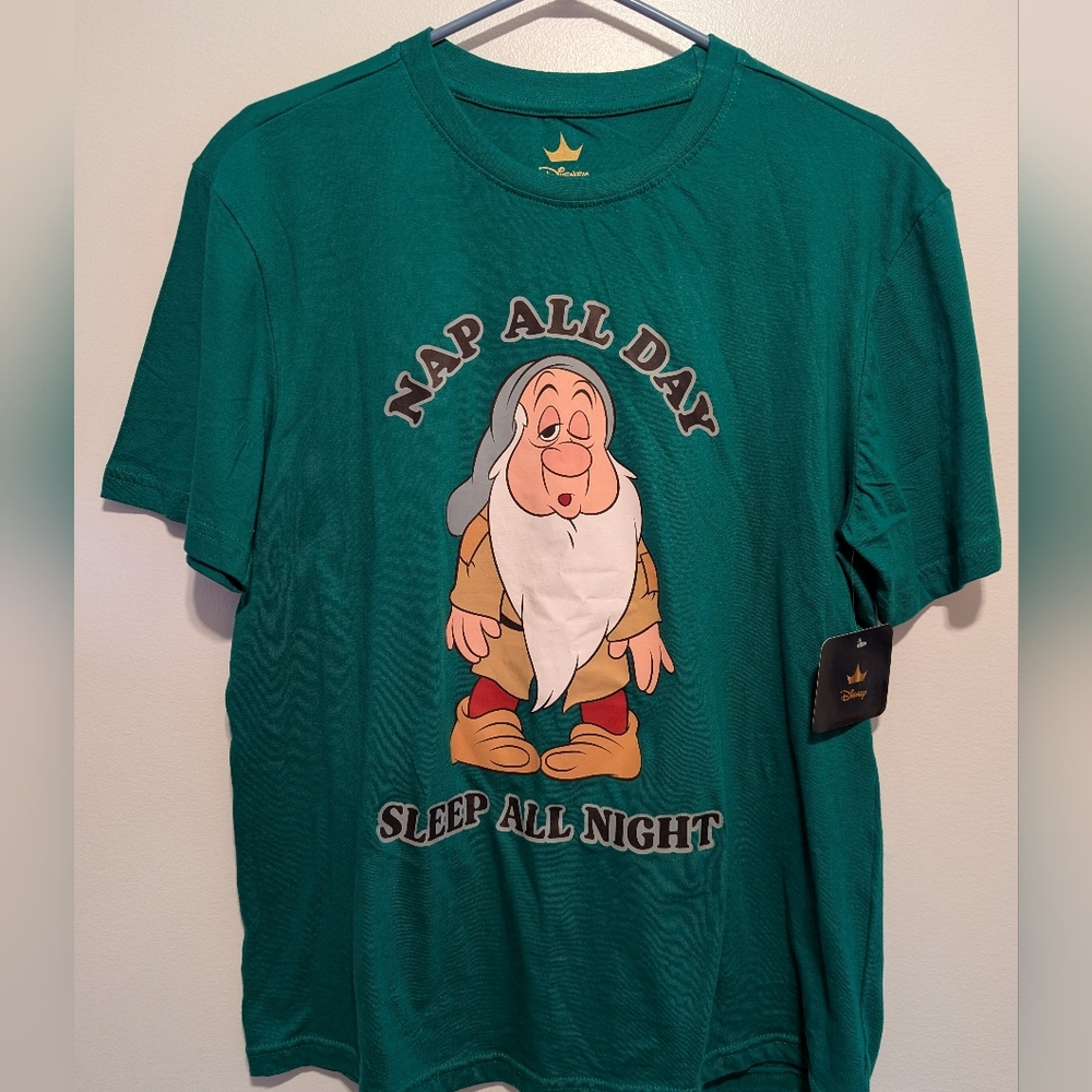 Disney Green Short Sleeve Cartoon Tee Adult Size SP Brand New With Tag